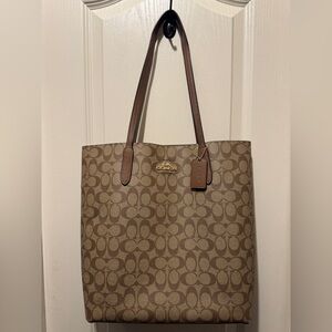 Coach Tan and Brown Signature Tote
